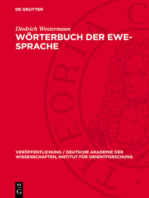 cover image of Wörterbuch der Ewe-Sprache